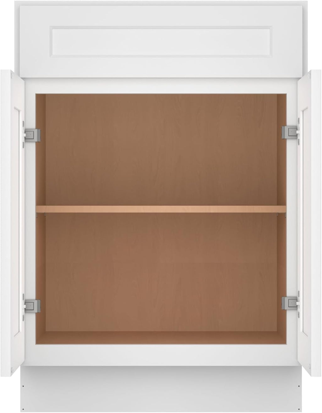 Furinno Shaker Drawer Base Kitchen Cabinet with 2-Doors, Ready to Assemble, 24 D x 24 W x 34.5 H, White