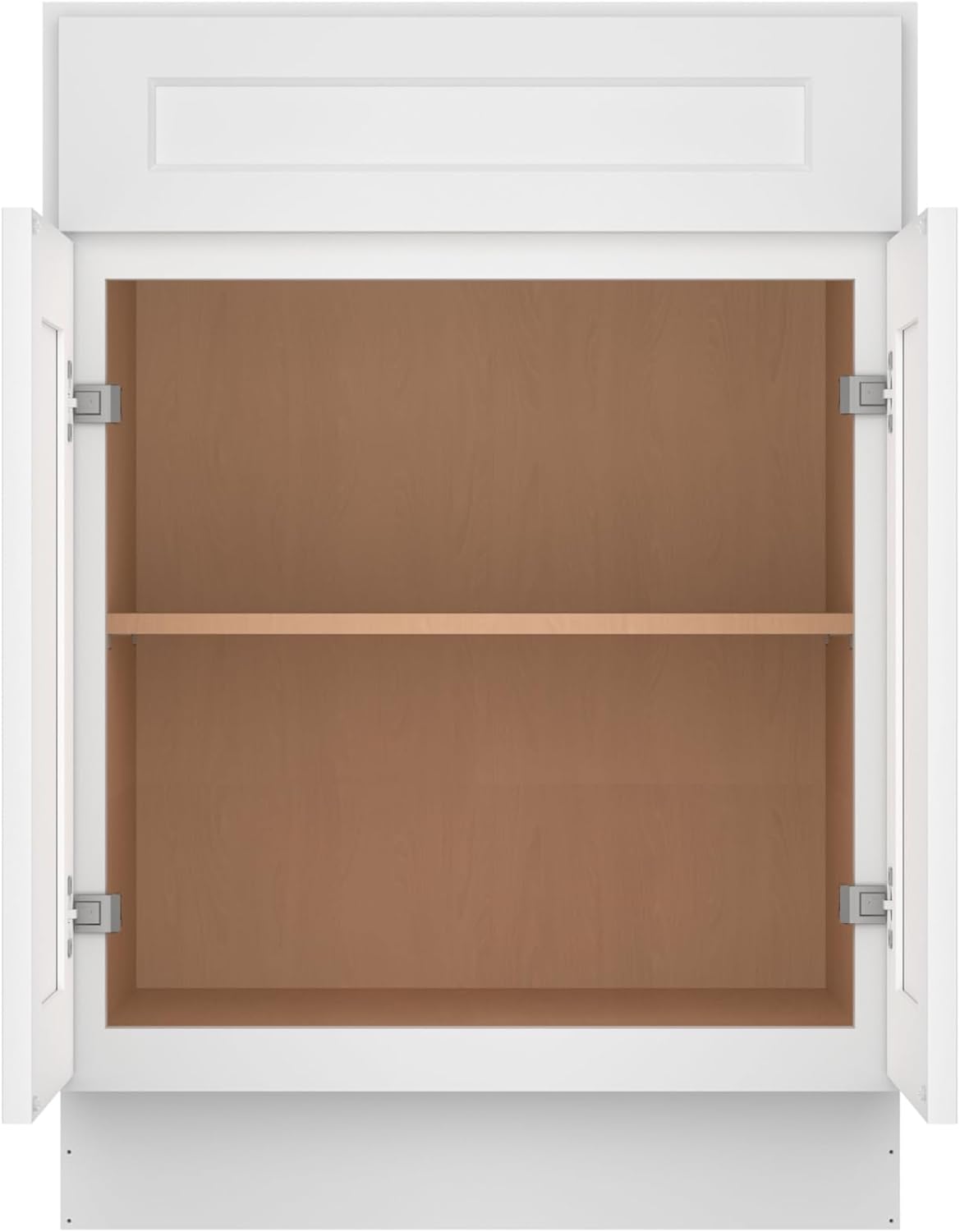 Furinno Shaker Drawer Base Kitchen Cabinet with 2-Doors, Ready to Assemble, 24 D x 24 W x 34.5 H, White