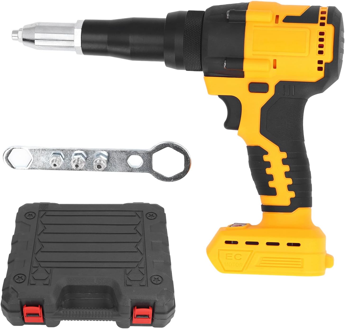 Brilluxa Cordless Rivet Gun, 20V Electric Riveter Tool for DCB206 DCB207 DCB208 Battery, Brushless Auto Pop Rivet Gun 3.2–4.8mm with LED Light