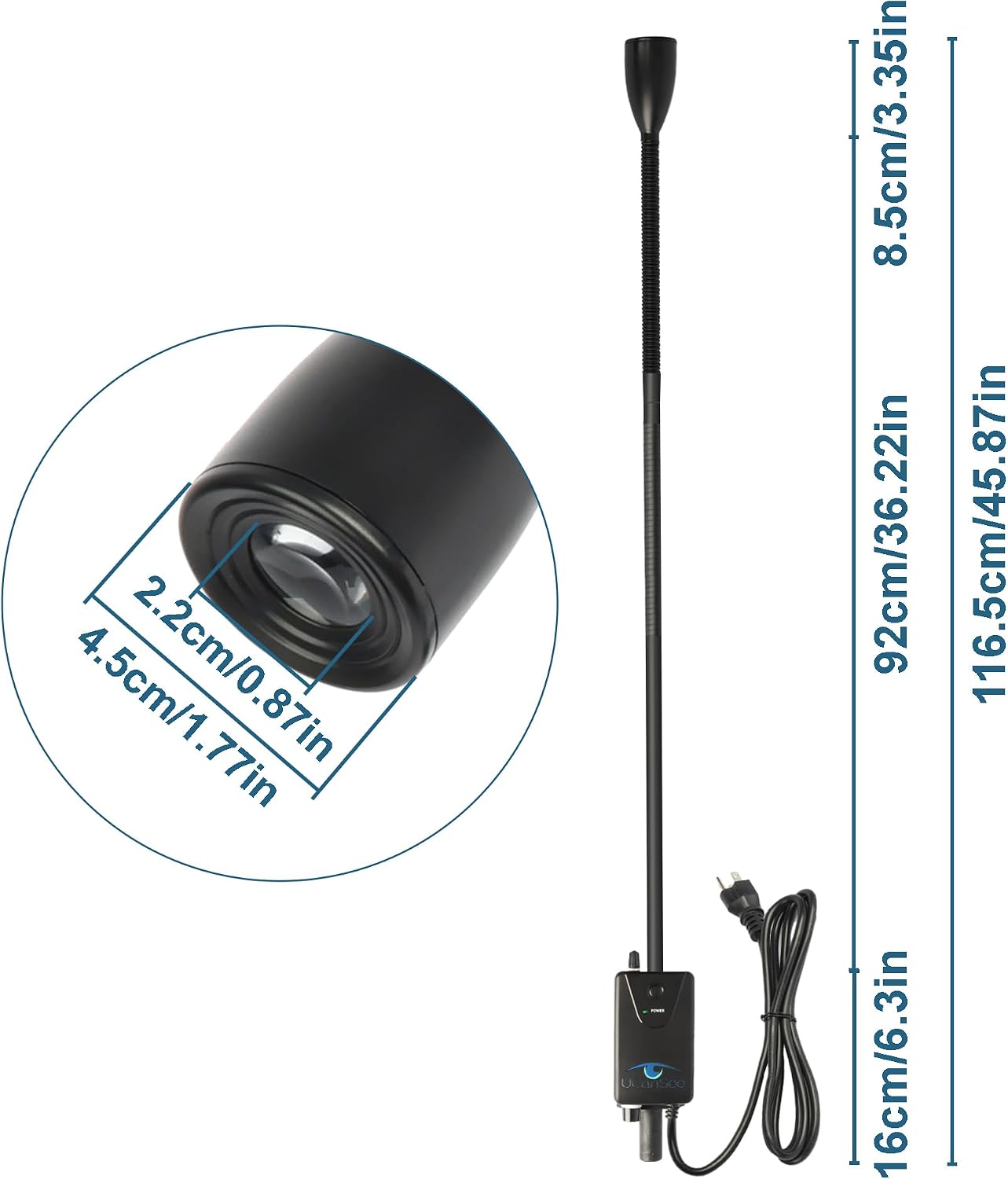 LED Examination Light with Adjustable Brightness, Flexible Arm & Desk Clamp – High-CRI LED Task Lighting for Professional & Workbench Use