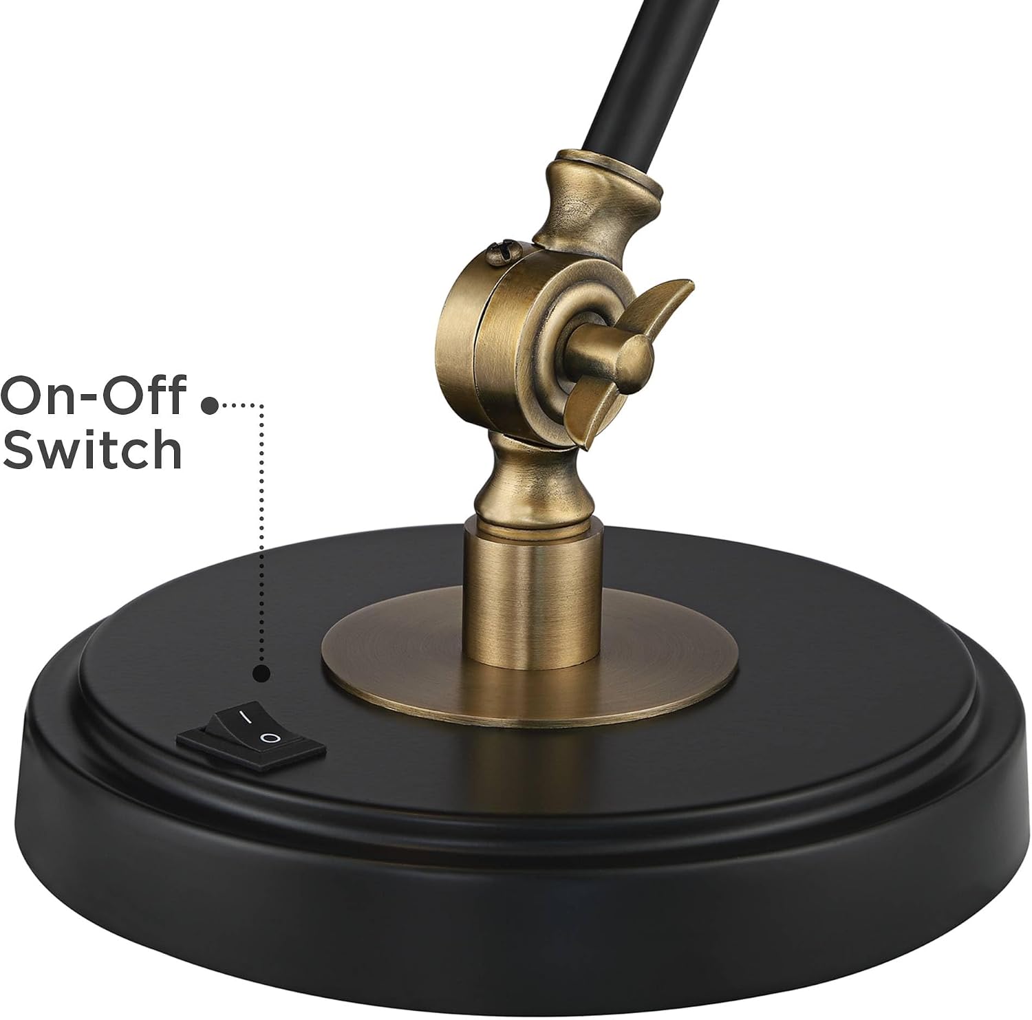 360 Lighting Wray 26 3/4' Tall Industrial Modern Desk Lamps Set of 2 USB Port Adjustable Black Brass Finish Metal Shade Home Office Living Room Charging Bedroom Bedside Nightstand House Reading