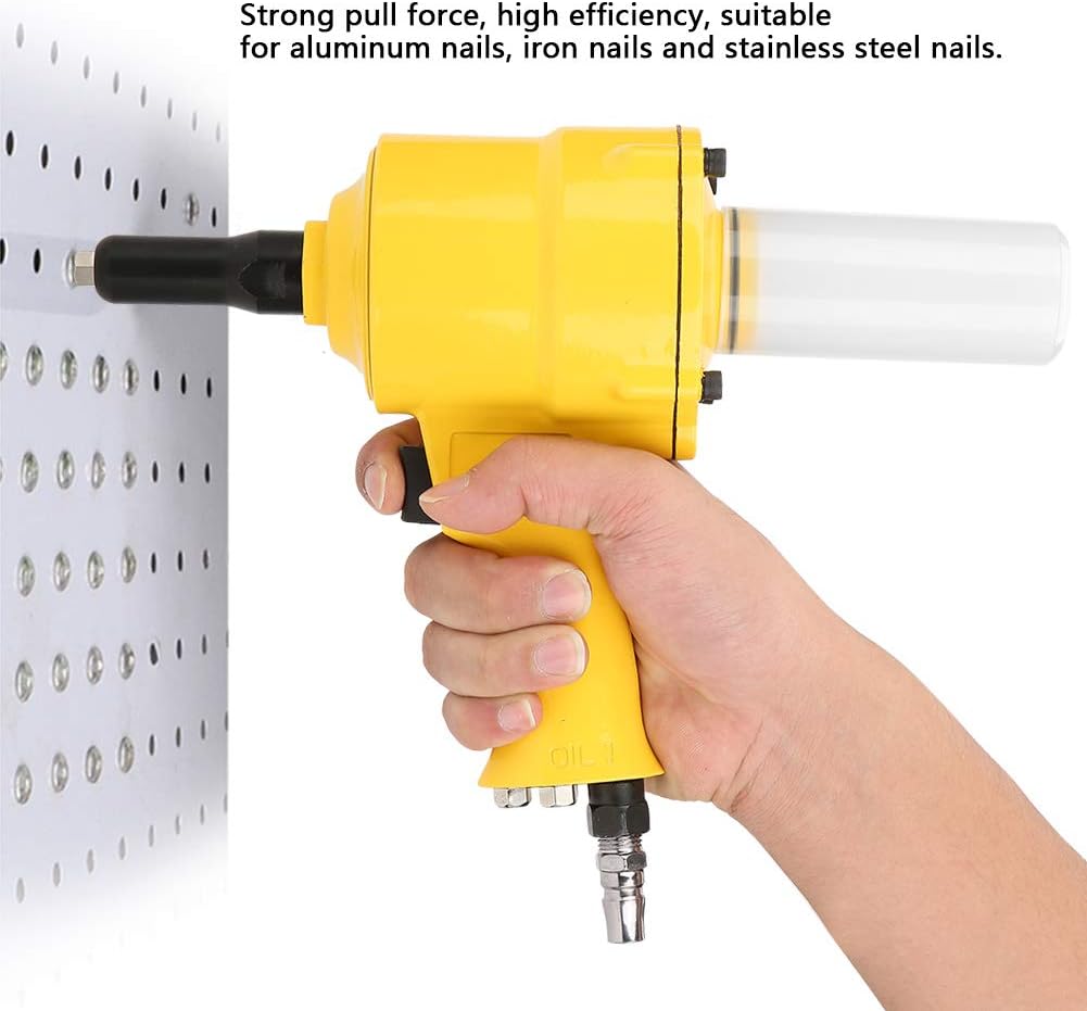2pcs Pneumatic Air Riveter Pop Rivet Gun Tool Kit Air Hydraulic Rivet Gun Riveting Tool
