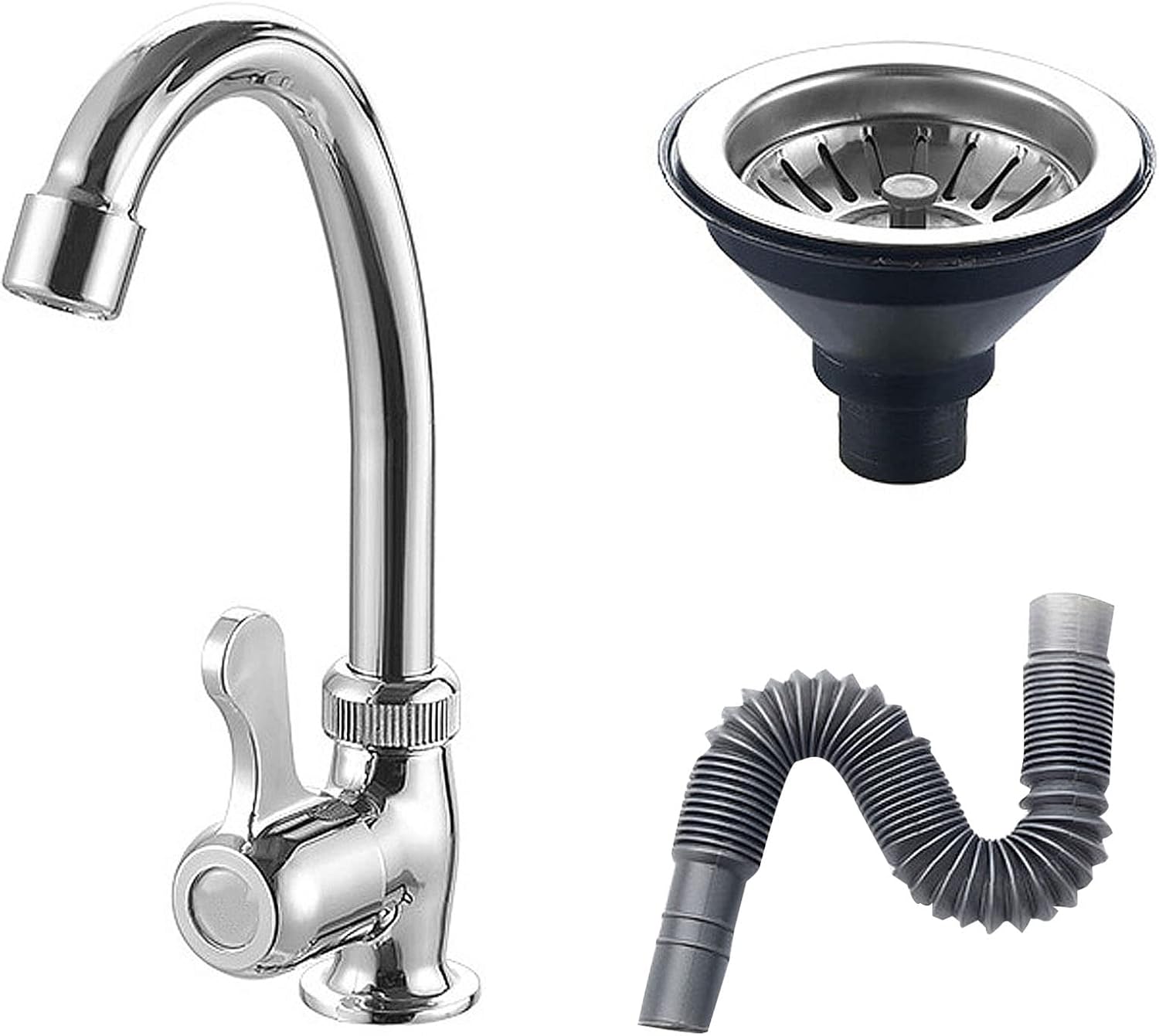 Kitchen Stainless Steel Sink Stand Alone Sink Outdoor Washing Table and Sink Commercial Sink Single Bowl Sink for Dinning Room