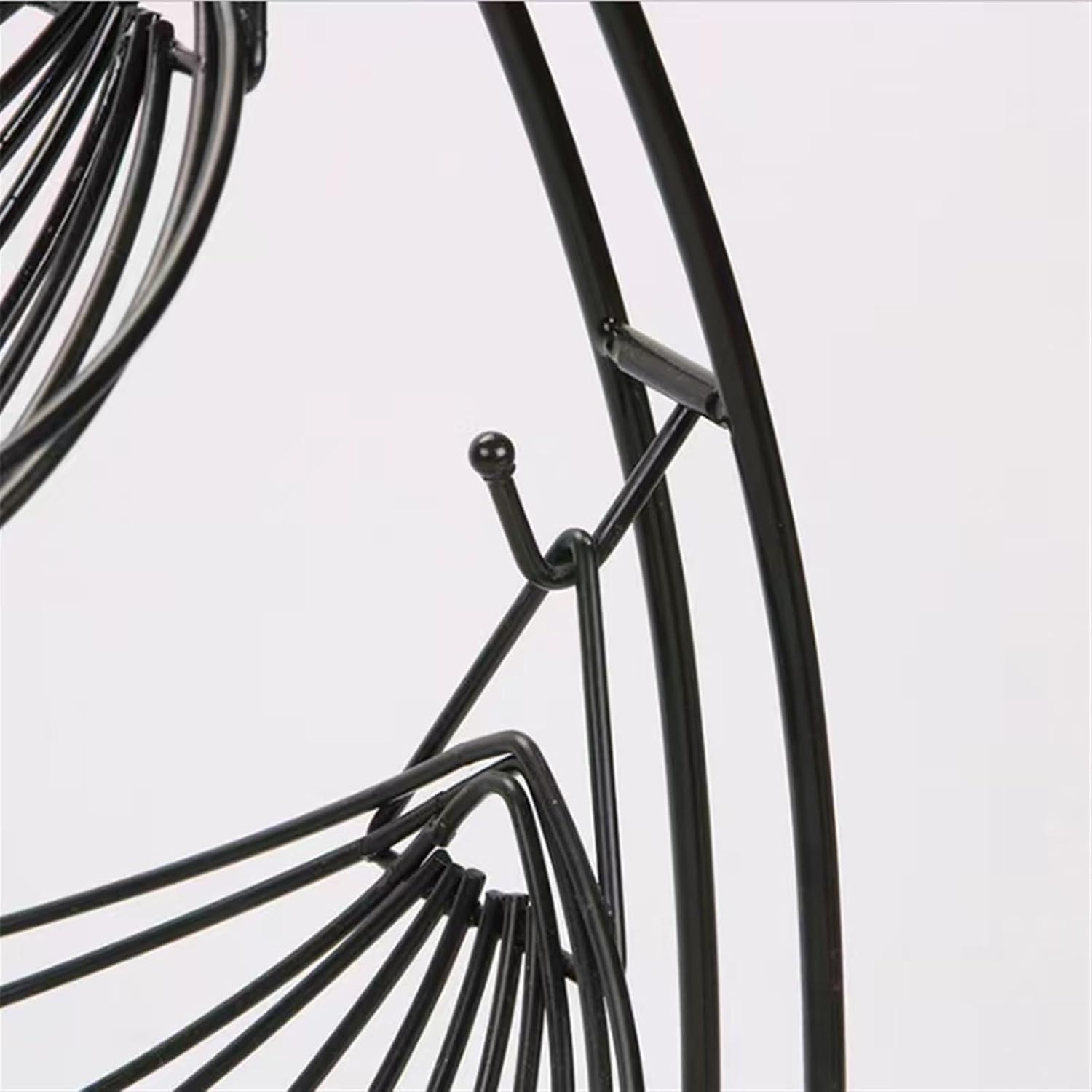Countertop Fruit Bowl 3 Tier Fruit Basket Bowl for Kitchen Counter - Black Triple Hammock Fruit/Vegetables/Produce Metal Basket Rack Display Stand Fruit Basket Bowl