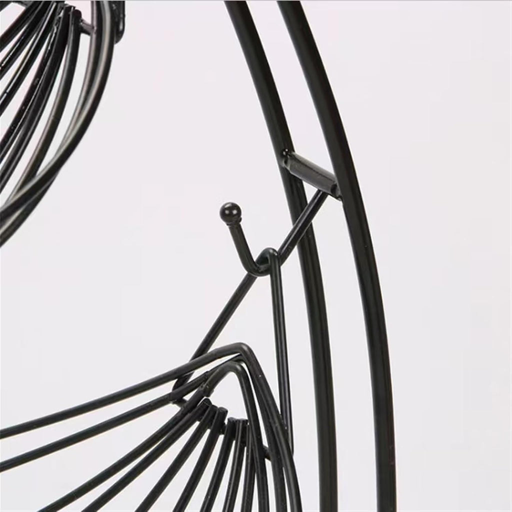 Fruit Rack 3 Tier Fruit Basket Bowl for Kitchen Counter - Black Triple Hammock Fruit/Vegetables/Produce Metal Rack Display Stand