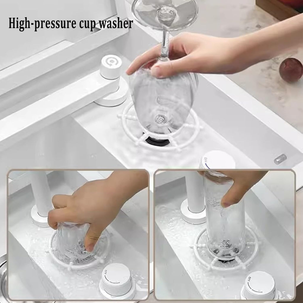 Hidden Sink with Cover Liftable Faucet White Single Bowl Sink Stainless Steel Sink with Cup Washer Bar Sink (