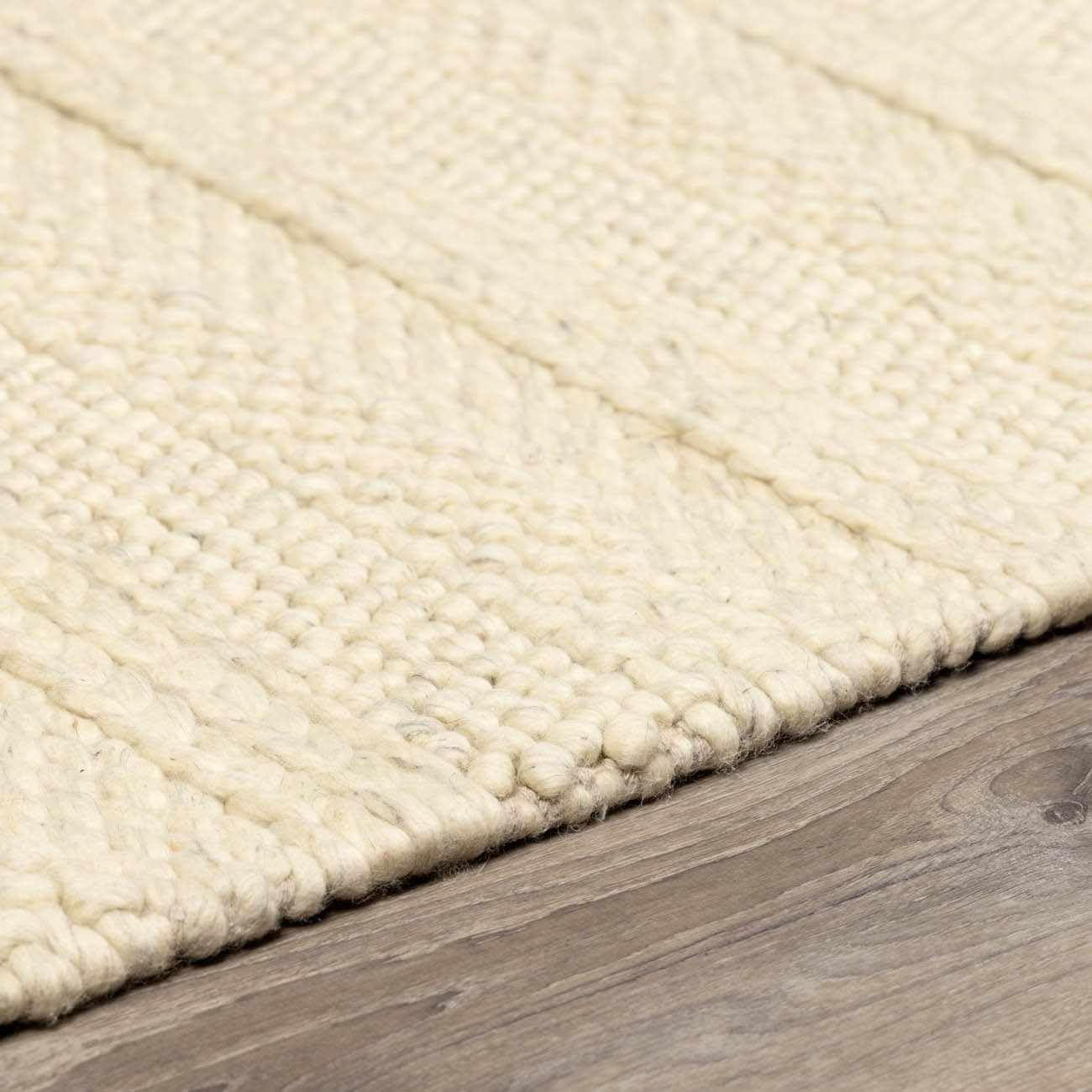 BoutiqueRugs Beige Striped Transitional Wool 3x5 Accent Rug Hand Woven Flatweave Textured Bohemian Clarke Entryway Bedside Nursery Mudroom Bathroom Powder Room Stain Resistant Non-Shedding