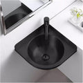 Single Bowl Sink, Stainless Steel Wall Mounted Wash Basin, Kitchen Sink Basin Small Sink Corner for Washing Food Prep, with Faucet Inlet Pipe (Color : Black, Size : C(32x32x45cm)) (Black C(32x32x