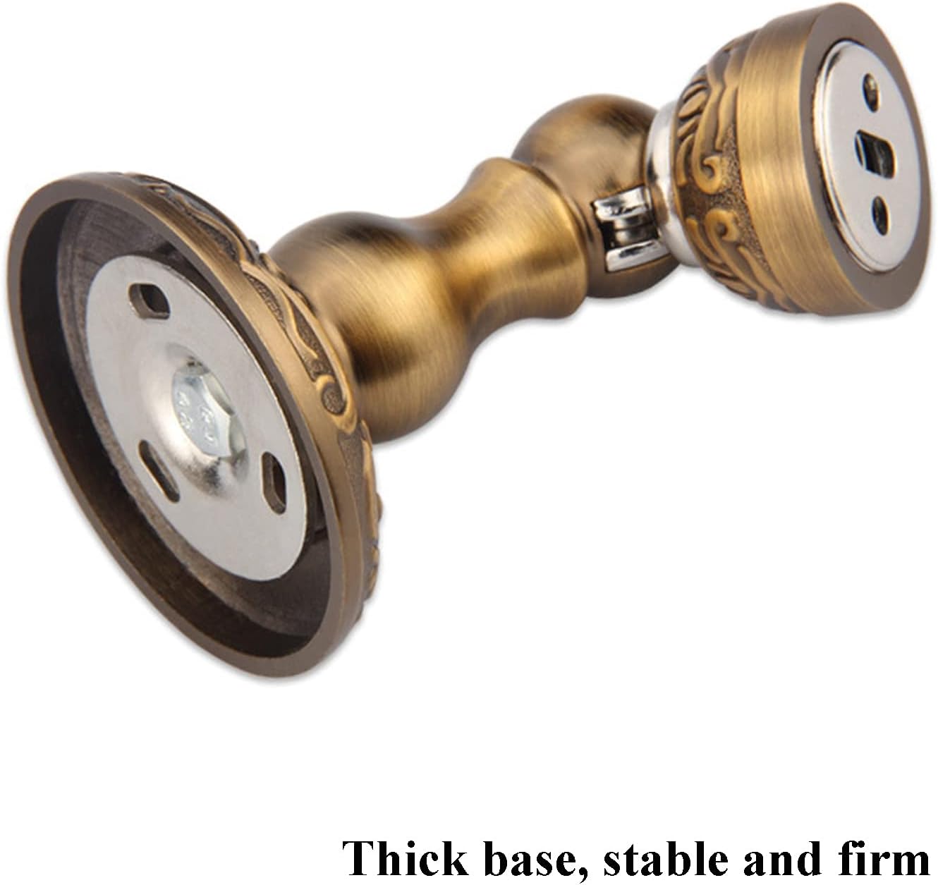 4PCS Magnetic Door Stop, Heavy Duty Magnet Door Stopper, Wall/Floor Mounted Door Holder, Door Catch Stopper with Mounting Screws,Gold(Gold)