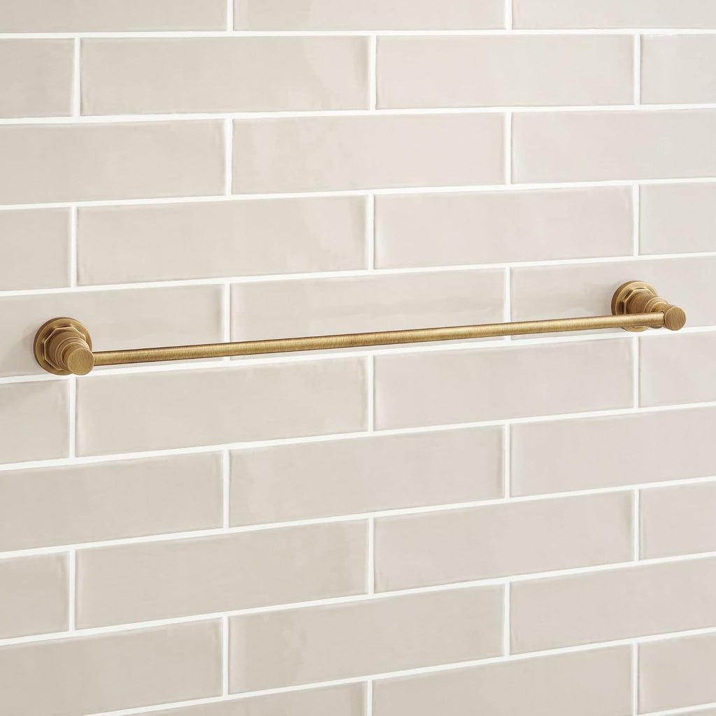 Signature Hardware 476955 Greyfield 24' Towel Bar - Brushed Gold