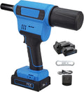 20-Volt Lithium-Ion Cordless Rivet Tool Kit,Cordless Pop Rivet Gun,2.4‑4.8mm Automatic Riveter,Battery and Charger Included