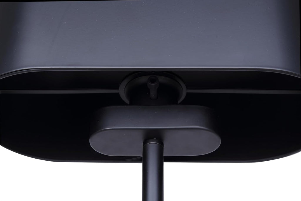 Canarm Kov 1-Light Table Lamp, 24-inch Minimalist Design with Matte Black Finish Metal Shade and Rotary Switch for Bedroom, Living Areas or Office