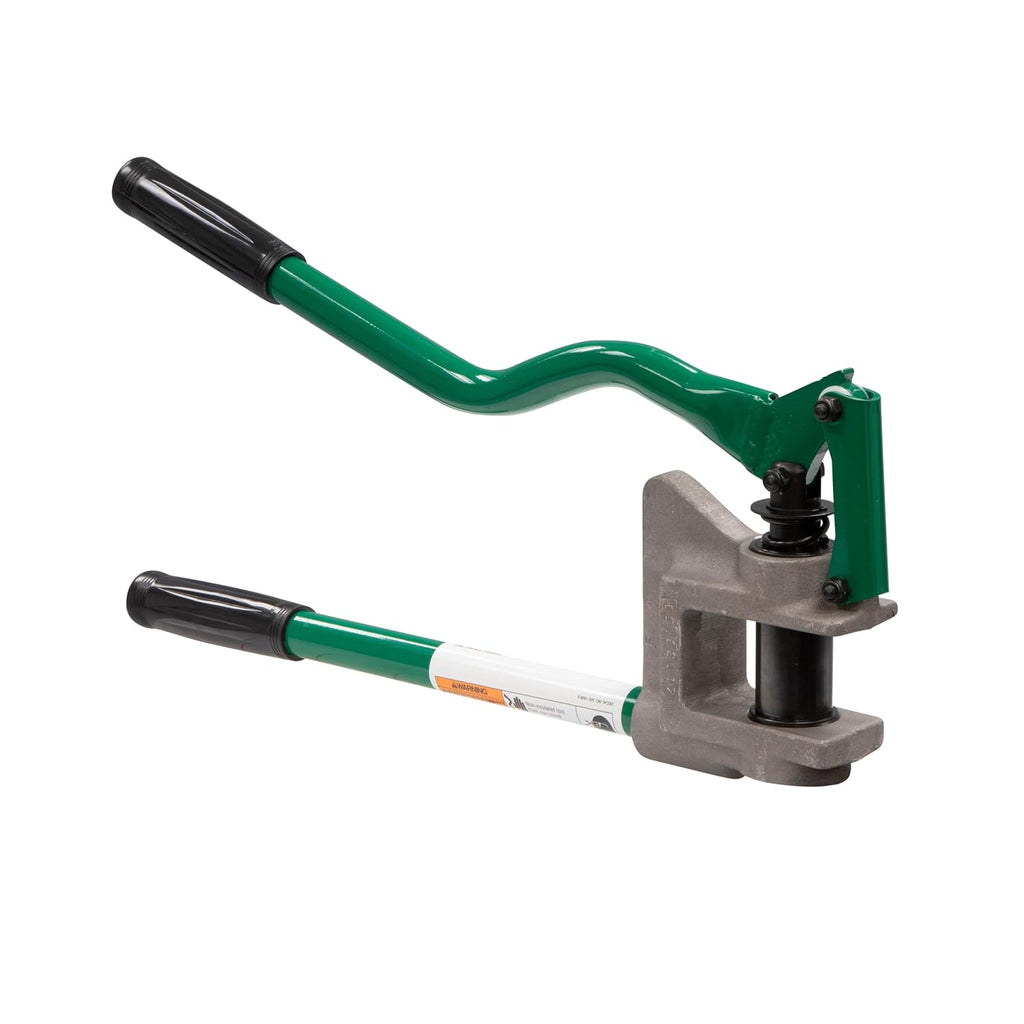 Greenlee 710 1-11/32' Manual Metal Stud Punch Tool with Aluminum Head and Contoured Handle, 1-11/32' Diameter Self-Stripping Stud Puncher