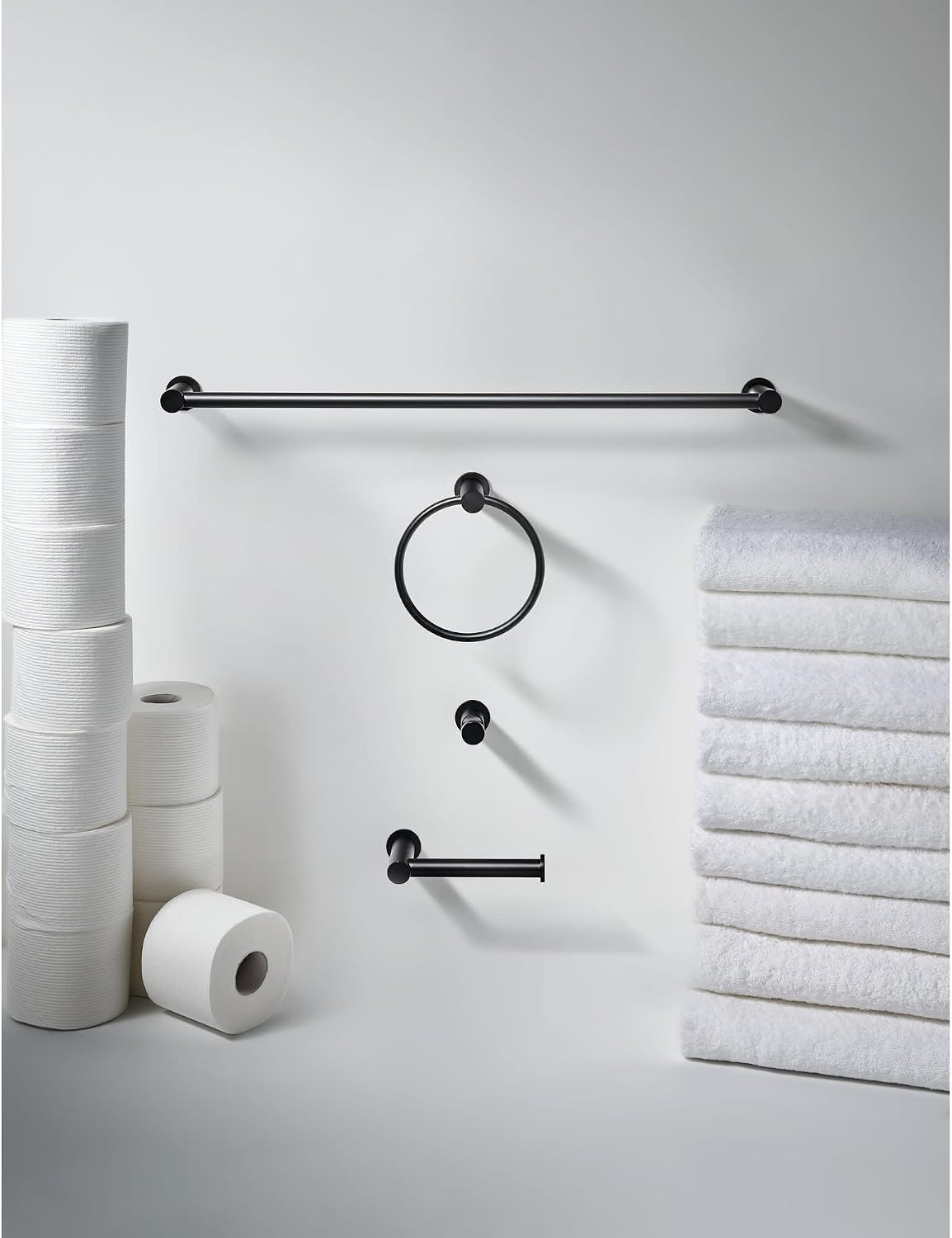 Top Knobs Hopewell Bath Single 31 1/2' Wall Mounted Towel Bar, Flat Black