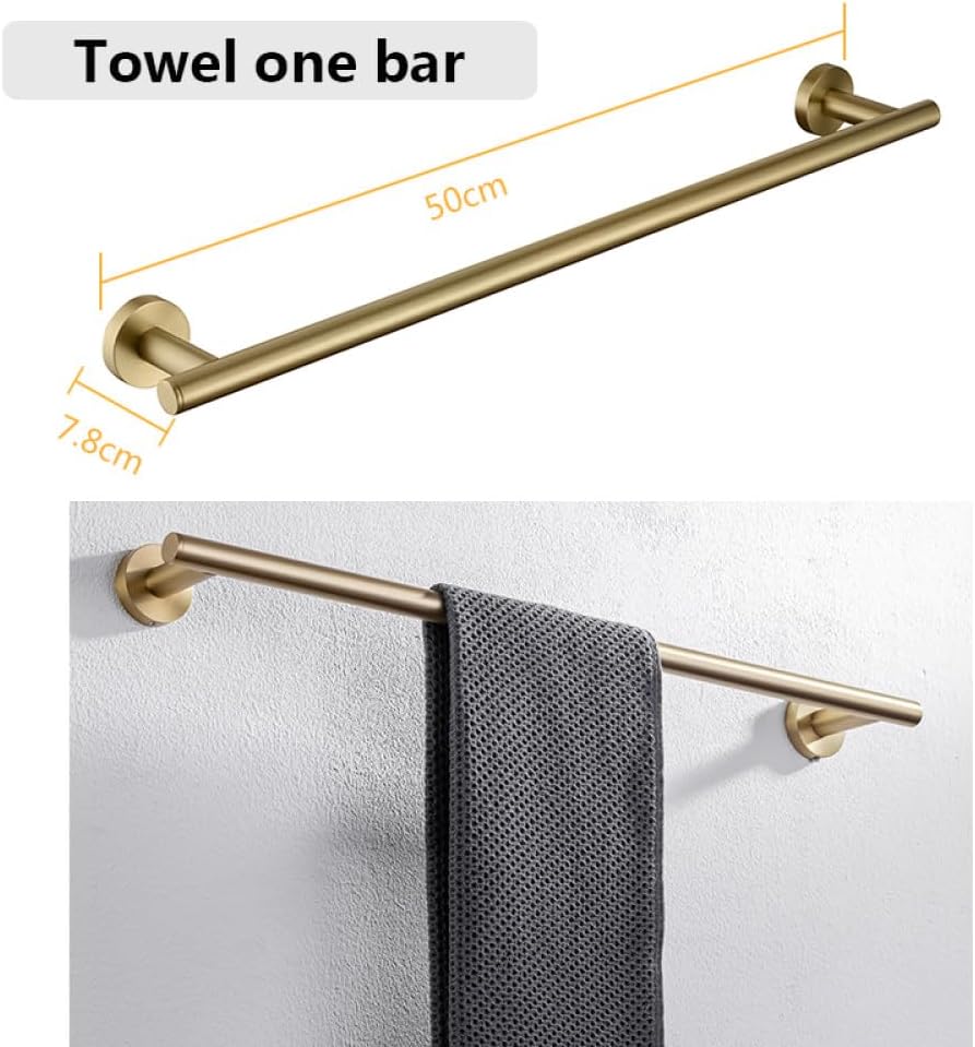 Stainless Steel Bathroom Hardware Set Bathroom Accessories Black Towel Rail Bar Rack Gold Towel Bar Shelf Towel Holder,001YG