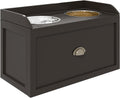 Dog Feeding Station with Storage Drawer, Dog Food Storage Cabinet with 2 Removable Elevated Dog Bowls for Large Sized Dogs, Coffee
