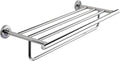 Bathroom Shelf Wall Floating Bathroom Bath Towel Rack 23.6 Inch Bathroom Shelves，Wall Mounted Multifunctional Double Towel Bars，304 Stainless Steel Polished Floating Shelves Corner Shower Caddy