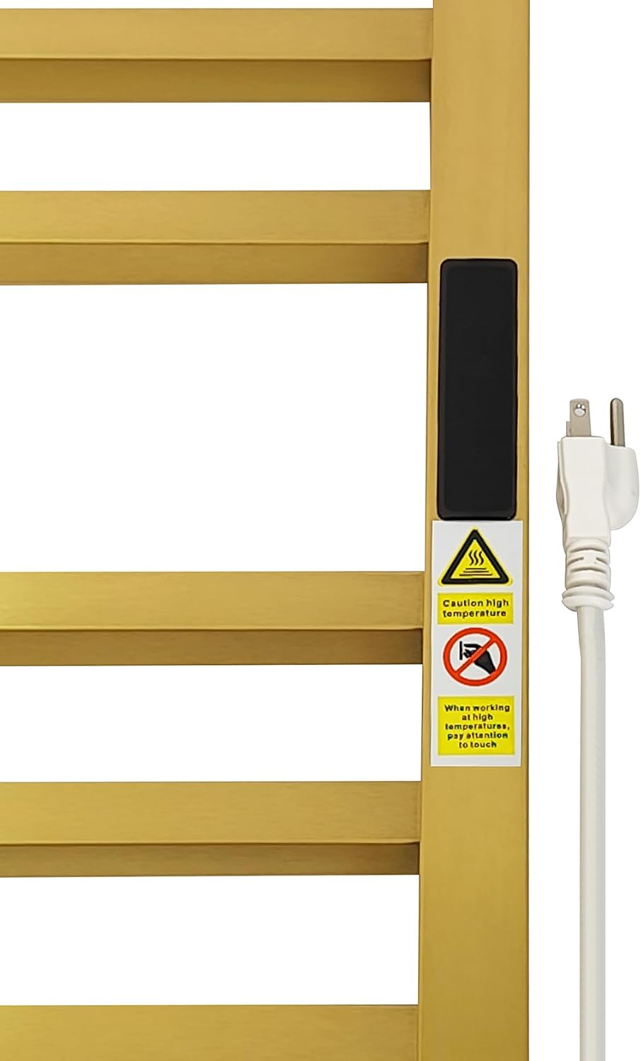Luxury Heated Towel Rack Wall Mounted Towel Warmers, 10 Bars Towel Warmer Rack for Bathroom with Timer & Temperature Multi-Level Adjustable, Hardwired and Plug-in Compatible (Brushed Gold)