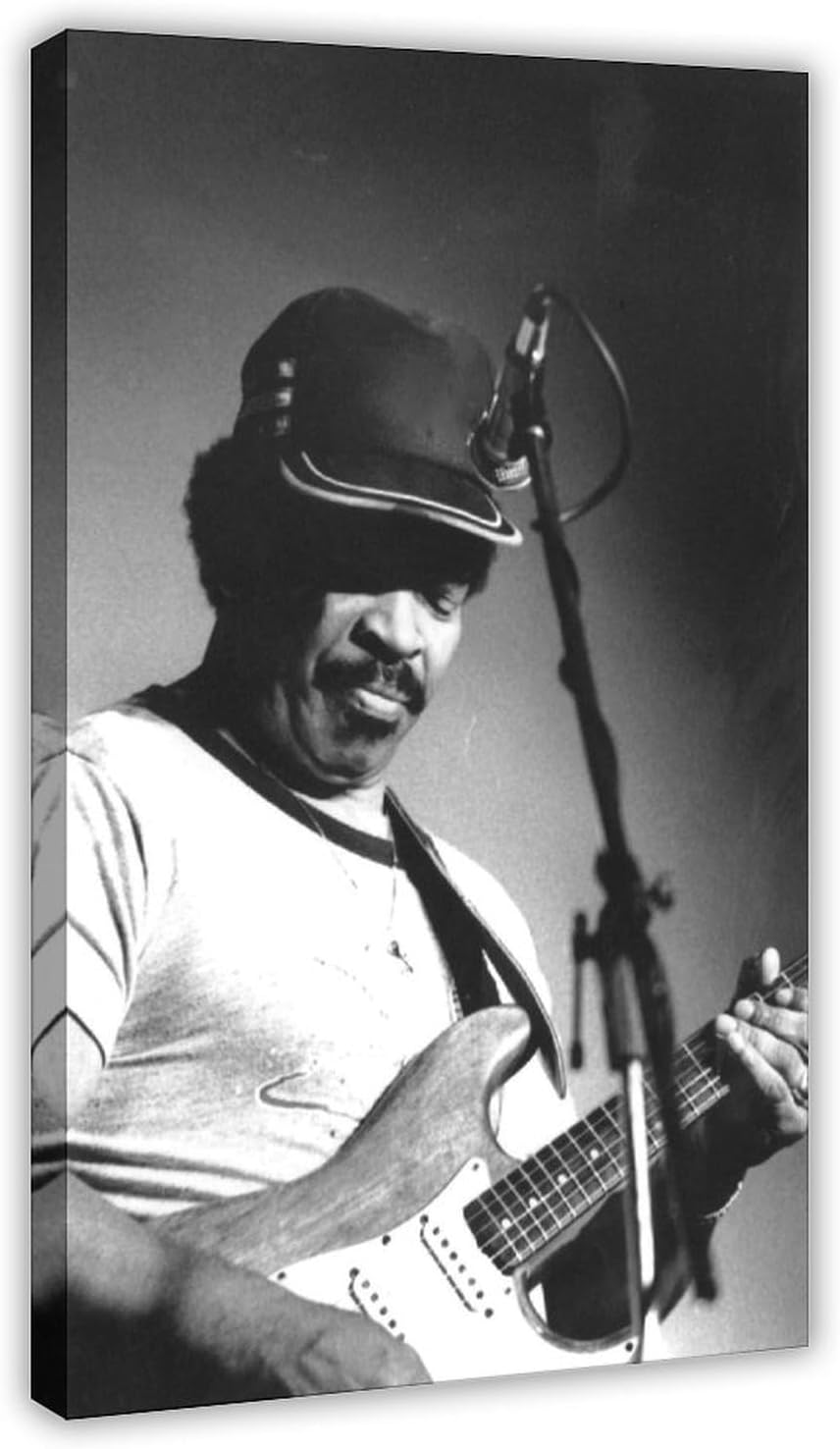 TONITOTA Blues Guitar Matt-Murphy Rock Scene Canvas Wall Art | Retro Historical Black And White Photos | Home | School | Office Decor Poster | Frame 24x36inch