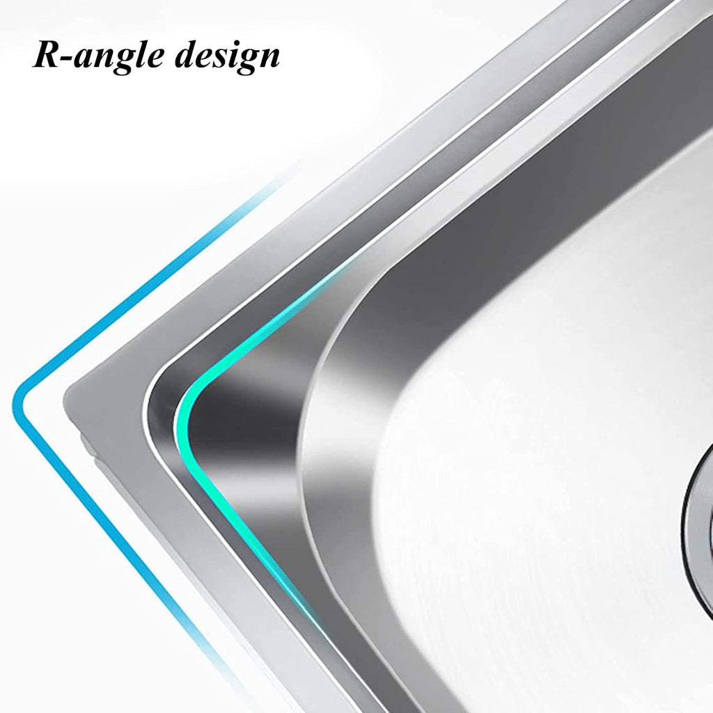 Single Bowl Sink 1 Compartment 304 Stainless Steel Commercial Kitchen Prep Utility Sink Free Standing Sink for Garage, Restaurant, Laundry Room, Indoor Outdoor