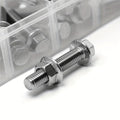 Set Screw Assortment Kit 240PCS 304 Stainless Steel Metric Flanged Bolts and Nuts Kit for Homeowners,DIYers,Mechanics,Industrial Workers