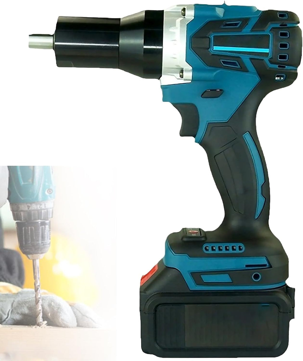 Cordless Rivet Nut Tool Set, Portable Battery Powered Pop Rivet Nut Insert Installation Tool, for Rivet Nuts Made of Aluminum, Iron