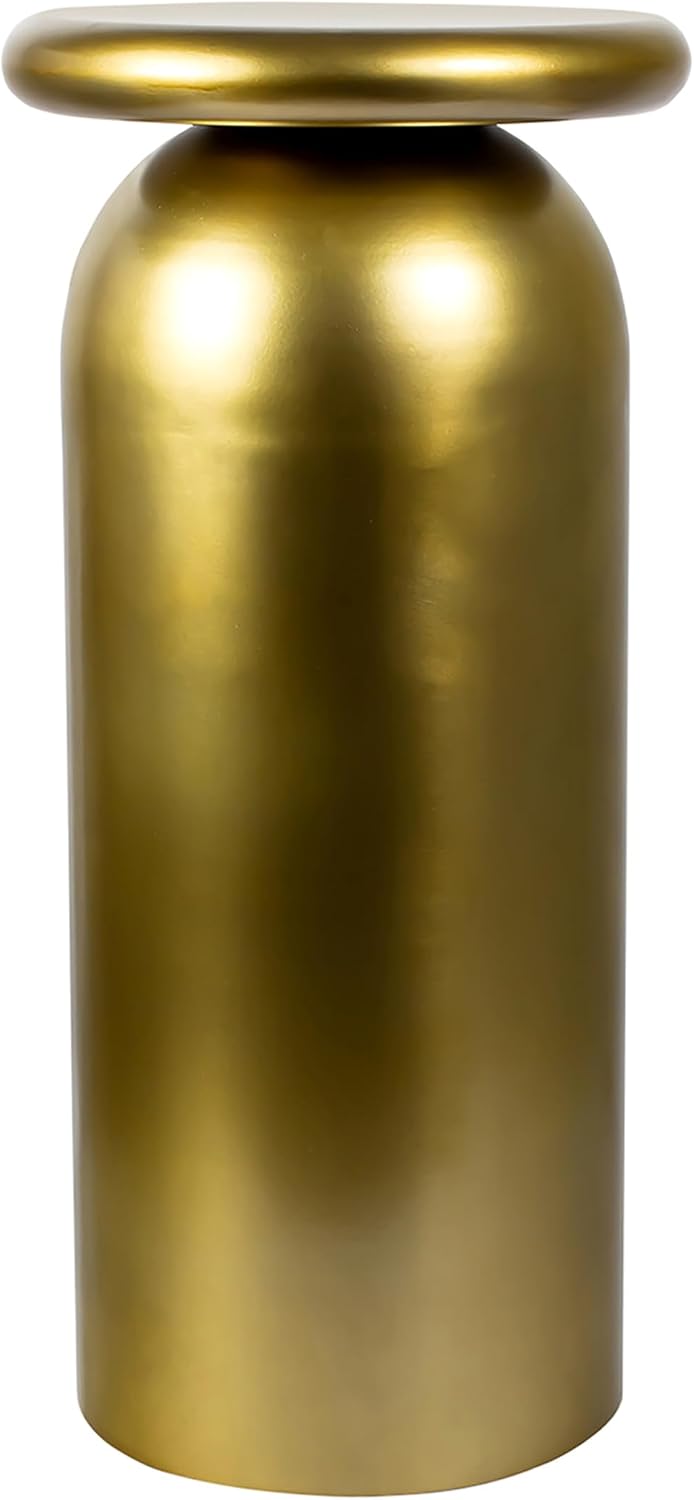 JONATHAN Y END1008B Miles 22.75' Mid-Century Modern Metal Sleek Cylinder Drink Table, Gold for Living Room, Bedroom, Office, Bathroom