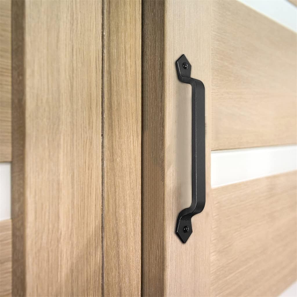 2 Pcs 11 Inch Sliding Barn Door Handle Vintage Heavy Duty Pull Set for Gate Kitchen Furniture Cabinet Closet Drawer Screws Inclu