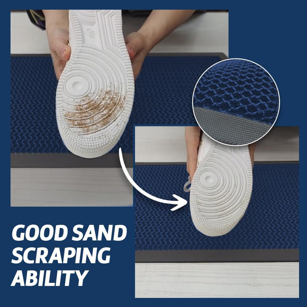 Muddy Mat® Meshy Mat™ Door Mat Heavy-Duty Quick-Dry Floor Mat, Sand & Dirt Trapper for Indoor & Outdoor, Ideal for Entrance, Mudrooms,Patios & Garages,Low-Profile,Non-Slip,Washable– Blue 36'x60'x0.4'