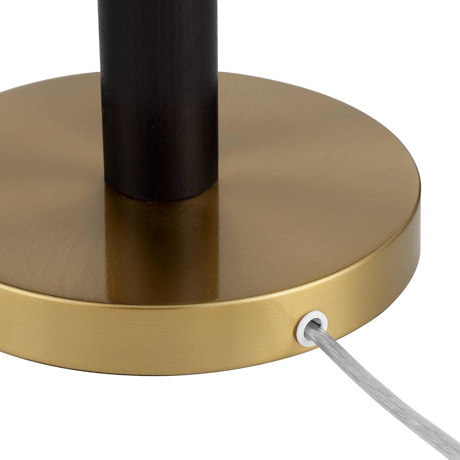 360 Lighting Orbital Mid Century Modern Desk Lamp 19 1/2' High Brown Wood Gold Metal White Frosted Glass Dome Shade for Bedroom Living Room Nightstand Bedside Night Stand Office Kids Room