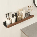 Wood Black Bathroom Hardware Set Towel Rack Toilet Paper Holder Towel Bar Bathroom Shelf Bathroom Accessories,50cm Bathroom Shelf