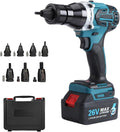 Riveting Guns 26v Cordless Brushless Rivet Gun, Automatic Riveting Pop Rivet Insert Installation Tool with 6600mah Battery, for Aluminum & Iron Rivet Nuts(6.6Ah)