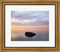 Rock at Sunset by Jim Becia Framed Art Print Wall Picture, Wide Gold Frame, 23 x 20 inches