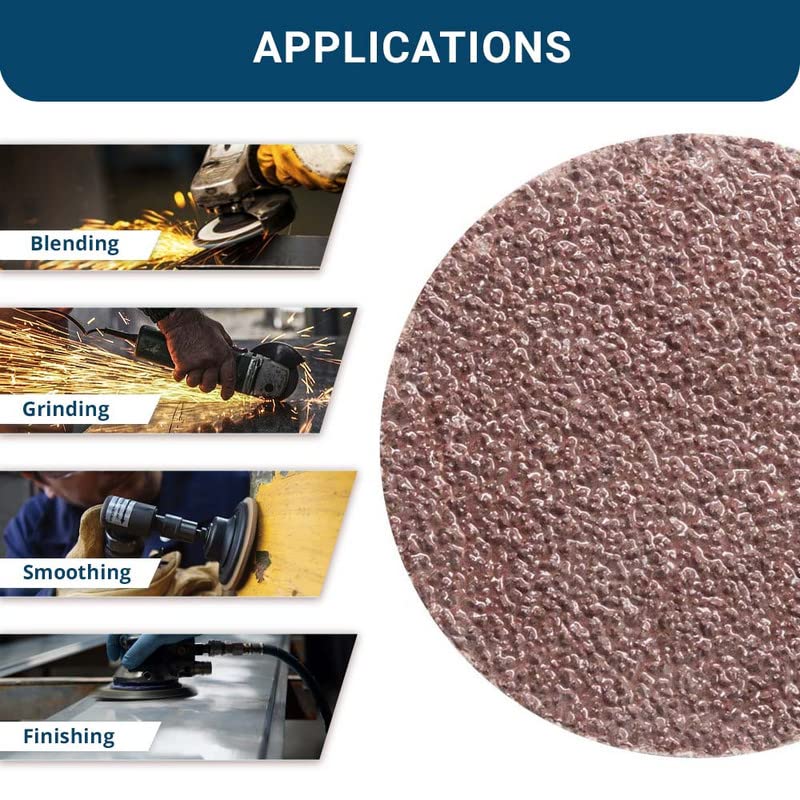 Benchmark Abrasives 2 Inch Sanding Discs Quick Change Aluminum Oxide - Sanding Discs, Drill & Die Grinder Sanding Disc - Deburring Polishing Rust Remover for Metal Paint Stripper (1000 Pack), 80 Grit