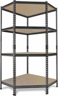 AR Shelving Pro Series Garage Storage Corner Shelving Unit — 4-Tier, Steel, Matte Black, 36in. W x 72in. H x 36in. D, 2000-Lb. Capacity, Model# TRCD18400KFUS0