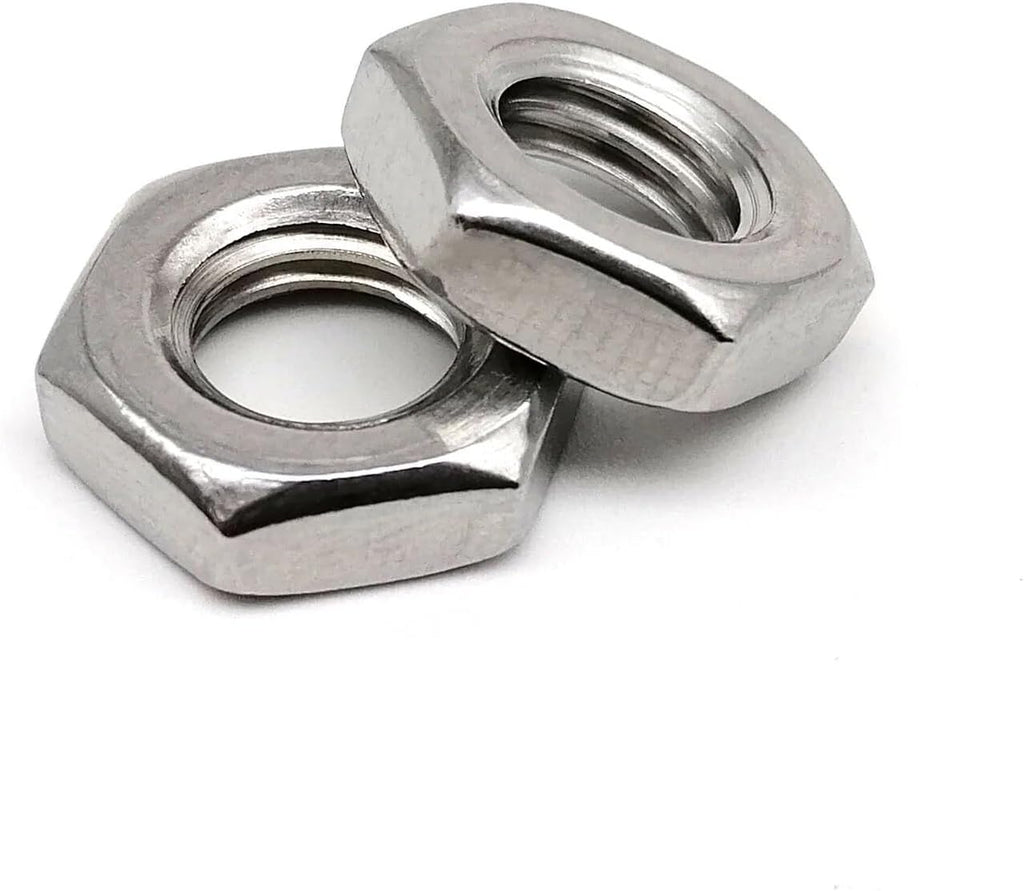 210pcs Hex Thin Nut Hexagon Jam Nut Set Mix M2 M2.5 M3 M4 M5 M6 M8 Assortment Kit Box Stainless Steel for Road Bicycle, Mountain Bike, Auto Etc