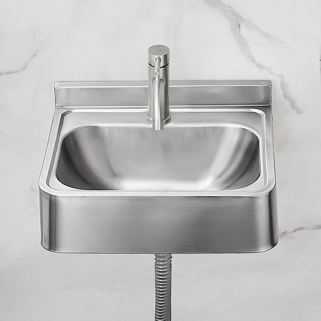 Wall-Mounted washbasin Stainless Steel Sink, Bathroom washbasin, Bathroom countertop washbasin, Single Bowl Sink