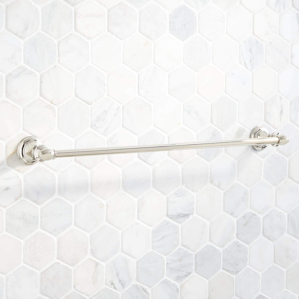 Signature Hardware 948233-24 Beasley 24' Towel Bar - Polished Nickel