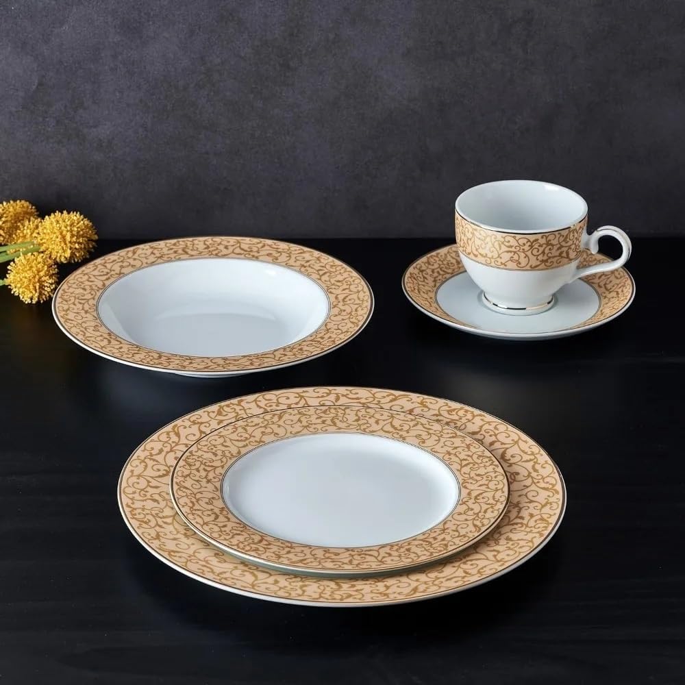 40-Piece Dinnerware Set Plate Plates Dinner Sets Kitchen Tableware Ceramic Dishes to Eat Food Dining