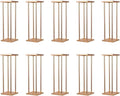 10 Pcs Wedding Flower Stand Metal Vase Stand with Plates Gold Floor Metal Column Gold Rectangular 7.87' x 7.8 7'x 23.6' Flower Display Stands Table Flower Stands for Wedding Party Events Table Decor (23.6 inch Tall)