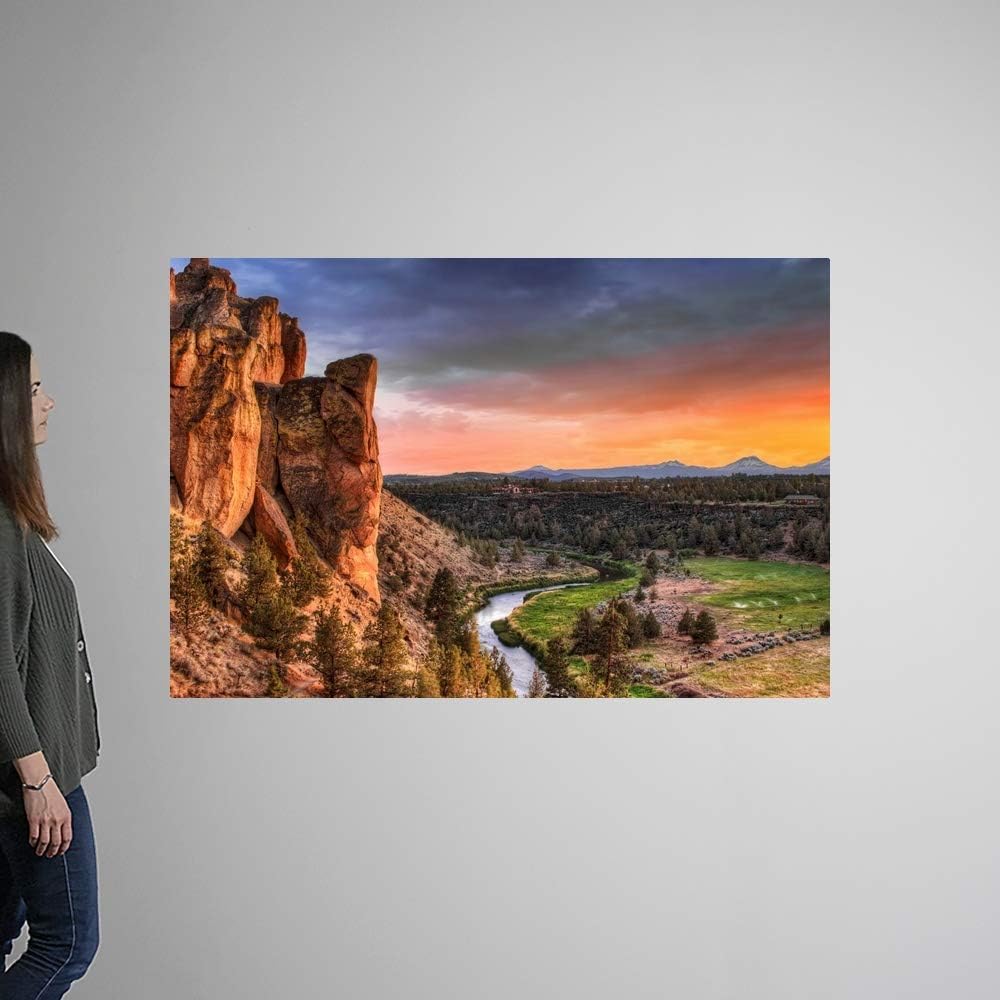 CANVAS ON DEMAND Sunset at Smith Rock State Park in Wall Decal, Oregon Artwork