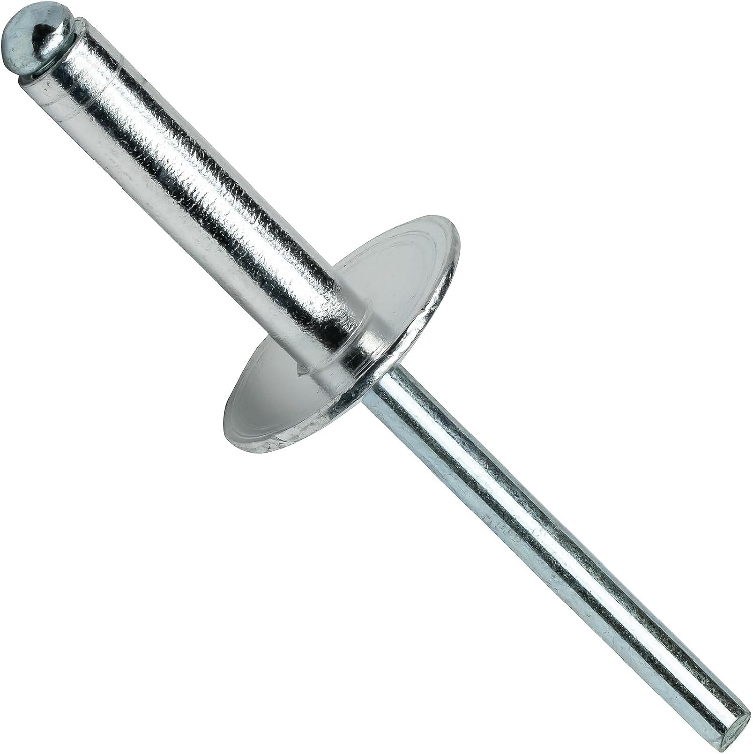 Large Flange Pop Rivets 3/16' x 1/2' Aluminum Body Steel Mandrel (6-8) Qty 250 Industrial Grade Hardware Fasteners DIY Home Repair Construction Use