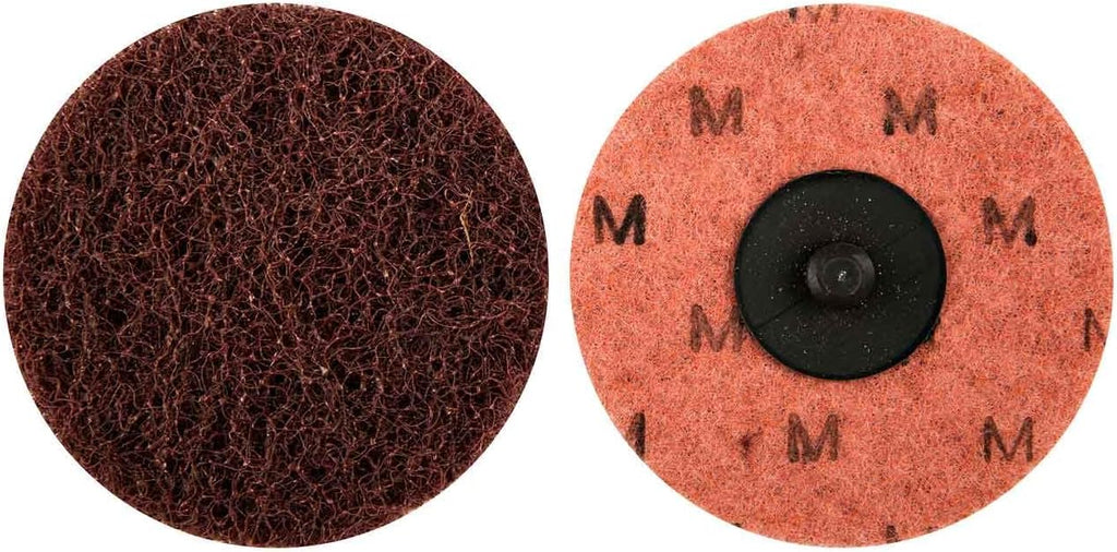 Norton 8834164065 3' Merit High Strength AO TR (Type III) Non-Woven Quick-Change Buffing Discs, Medium, 25 pack