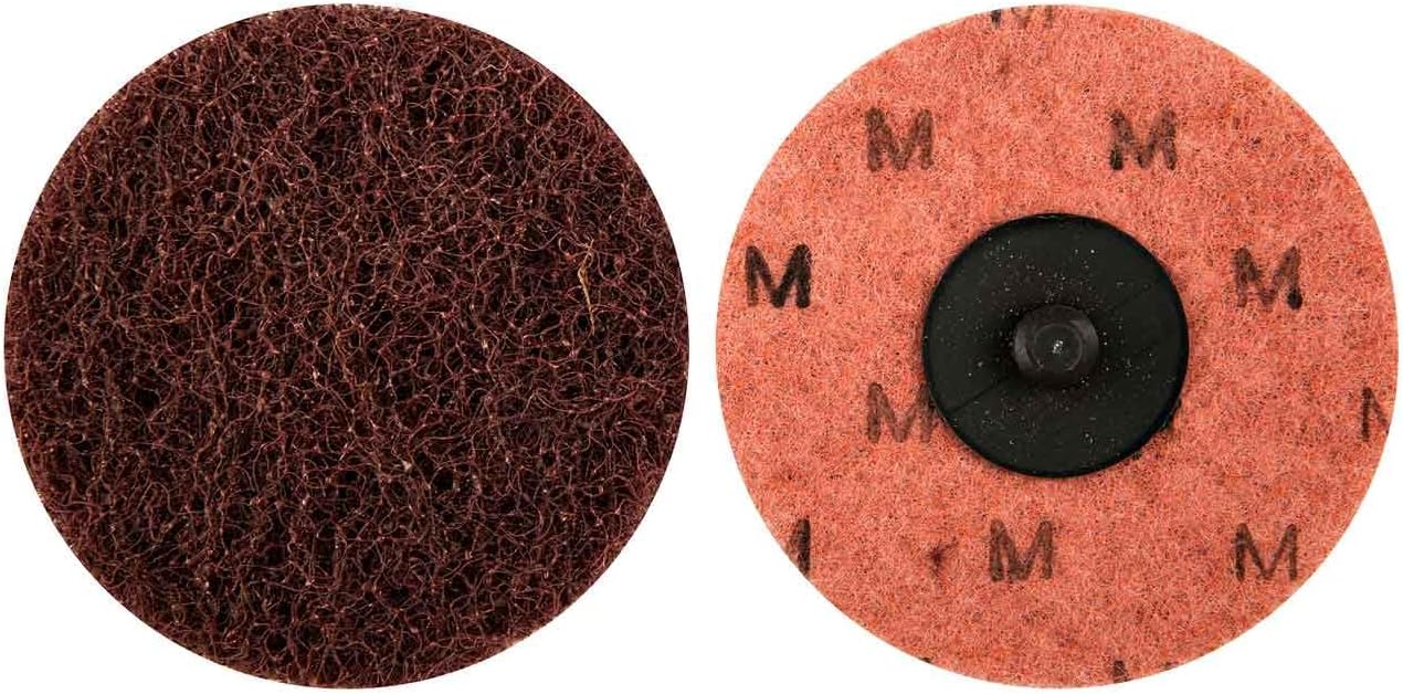 Norton 8834164065 3' Merit High Strength AO TR (Type III) Non-Woven Quick-Change Buffing Discs, Medium, 25 pack