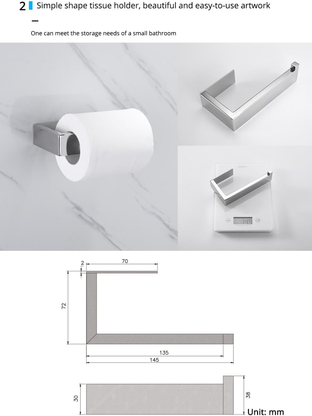 Adhesive Chrome Towel Bar Set Bathroom Accessories Silver Wall Mount Toilet Paper Holder Robe Hook Rack for Bathroom,4