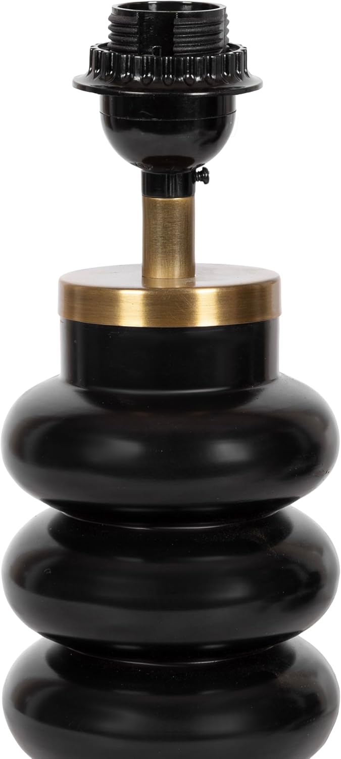 Kate and Laurel Rogala Modern Glass Bedside Table Lamp, 8 x 8 x 18, Blake and Antique Brass, Decorative Sculpted Bubble Tabletop Desk Lamp with Linen Shade for Living Room Decor