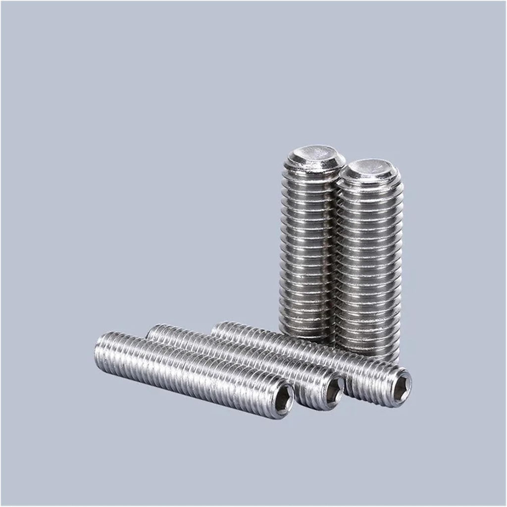 Exquisite 300Pcs Hexagon Socket Set Screw Flat Point Grub Screw Assortment Kit 304 Stainless Steel M2.5 M3 M4 M5 M6 M8 Headless Set Screw Durable