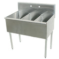 600 Series Triple 3 Compartment Floor Service Sink Size: 41' H x 21' W x 54' D