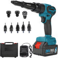 26V Brushless Cordless Rivet Gun, Electric Blind Riveter Tool Kit - Battery Powered Pop Rivet Gun, 3.2/4.0/5.0mm Rivet Fit, Quiet No-Carbon-Brush Design for Daily & Professional Use dual-useversion