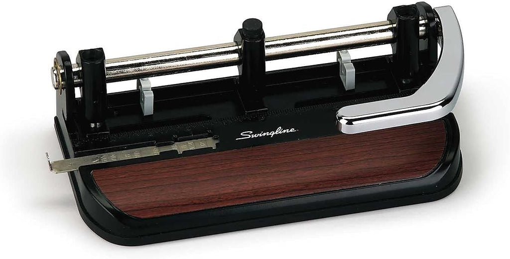 SWINGLINE 74400 40-Sheet Heavy-Duty Lever Action Two- to Seven-Hole Punch, 11/32 Holes